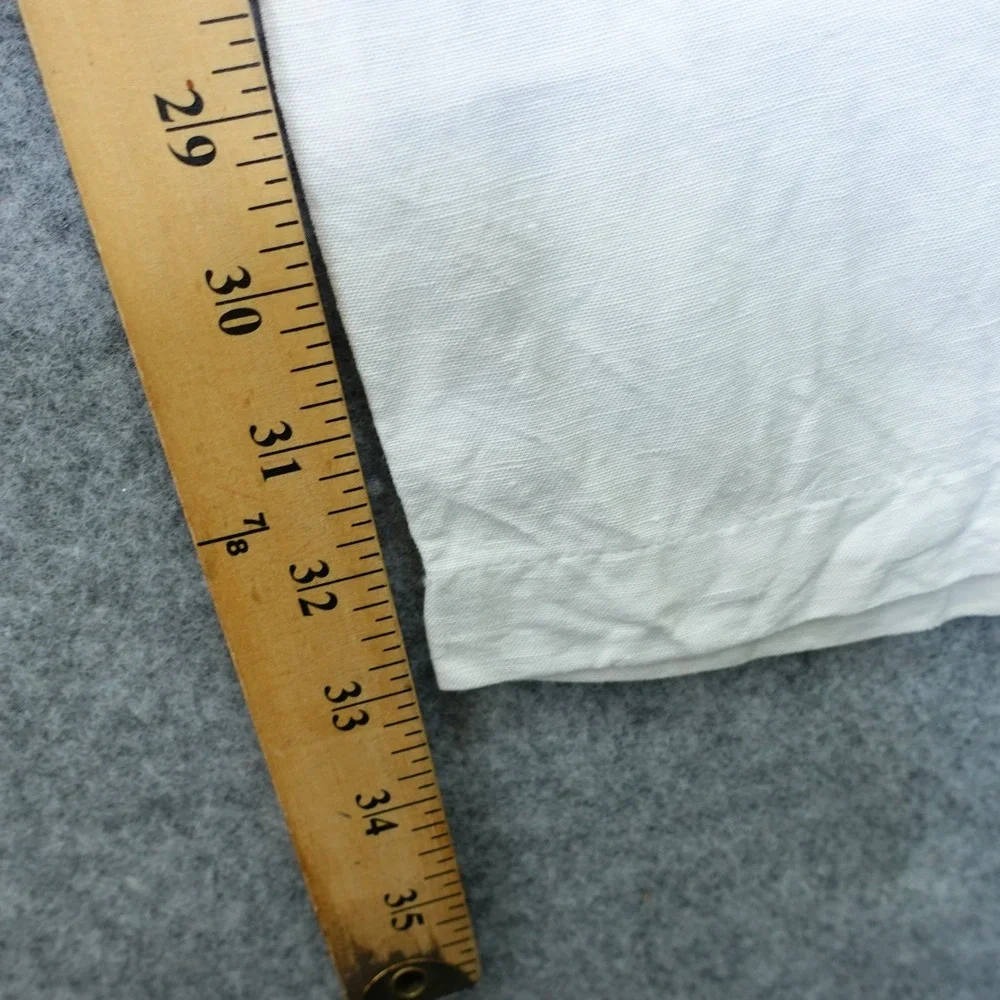 Cubavera Linen Pants Mens LARGE White Beach Summer Drawstring Trousers 35x33